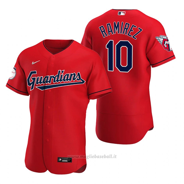 Maglia Baseball Uomo Cleveland Guardians Harold Ramirez Autentico Alternato Rosso